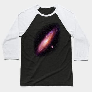 Andromeda Galaxy Messier 31 Cosmic Art Splattered Edges Vertical Baseball T-Shirt